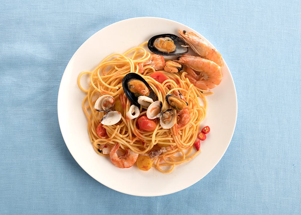 Spaghetti allo scoglio alla pugliese - Sapore di Mare