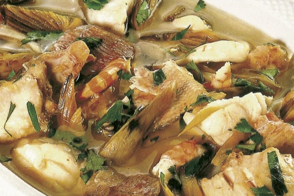 Zuppa-di-pesci-e-carciofi