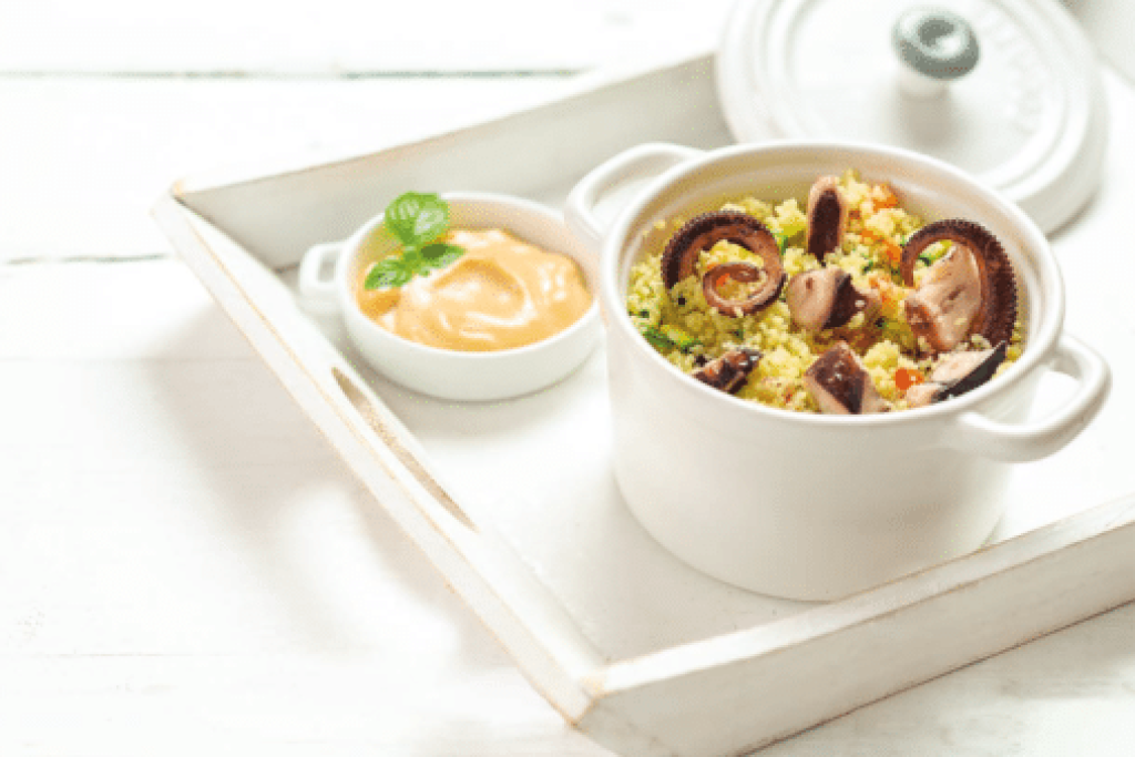 cous cous di polpo con verdure