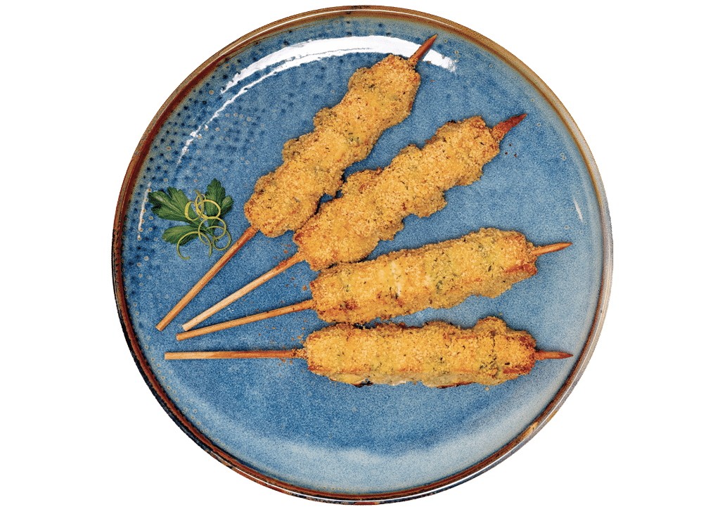 spiedini_scorfano_zucchine_gratin